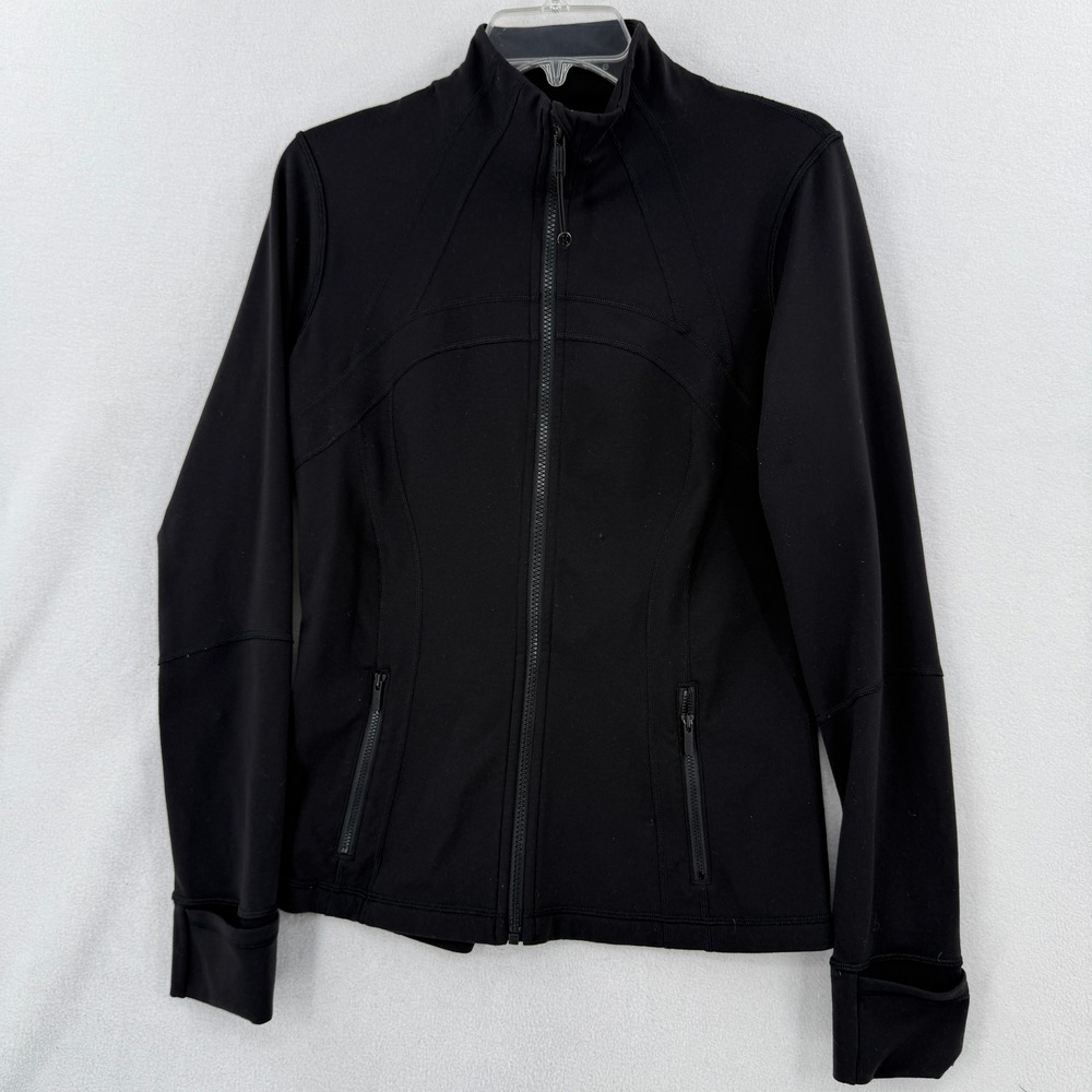 Lululemon Define Jacket Womens 10 Black Full Zip Luon Yoga Activewear LW4AWLS